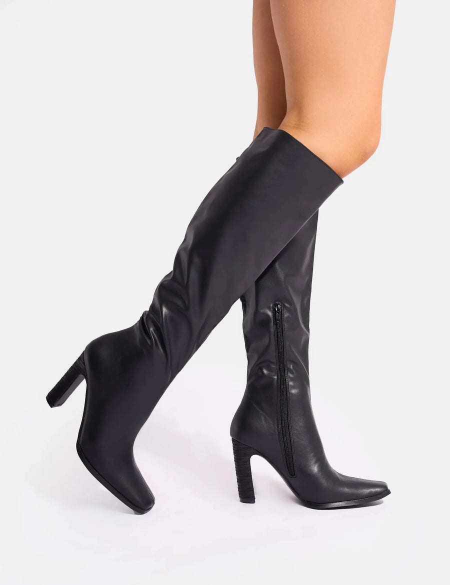 Acquilla Black Knee High